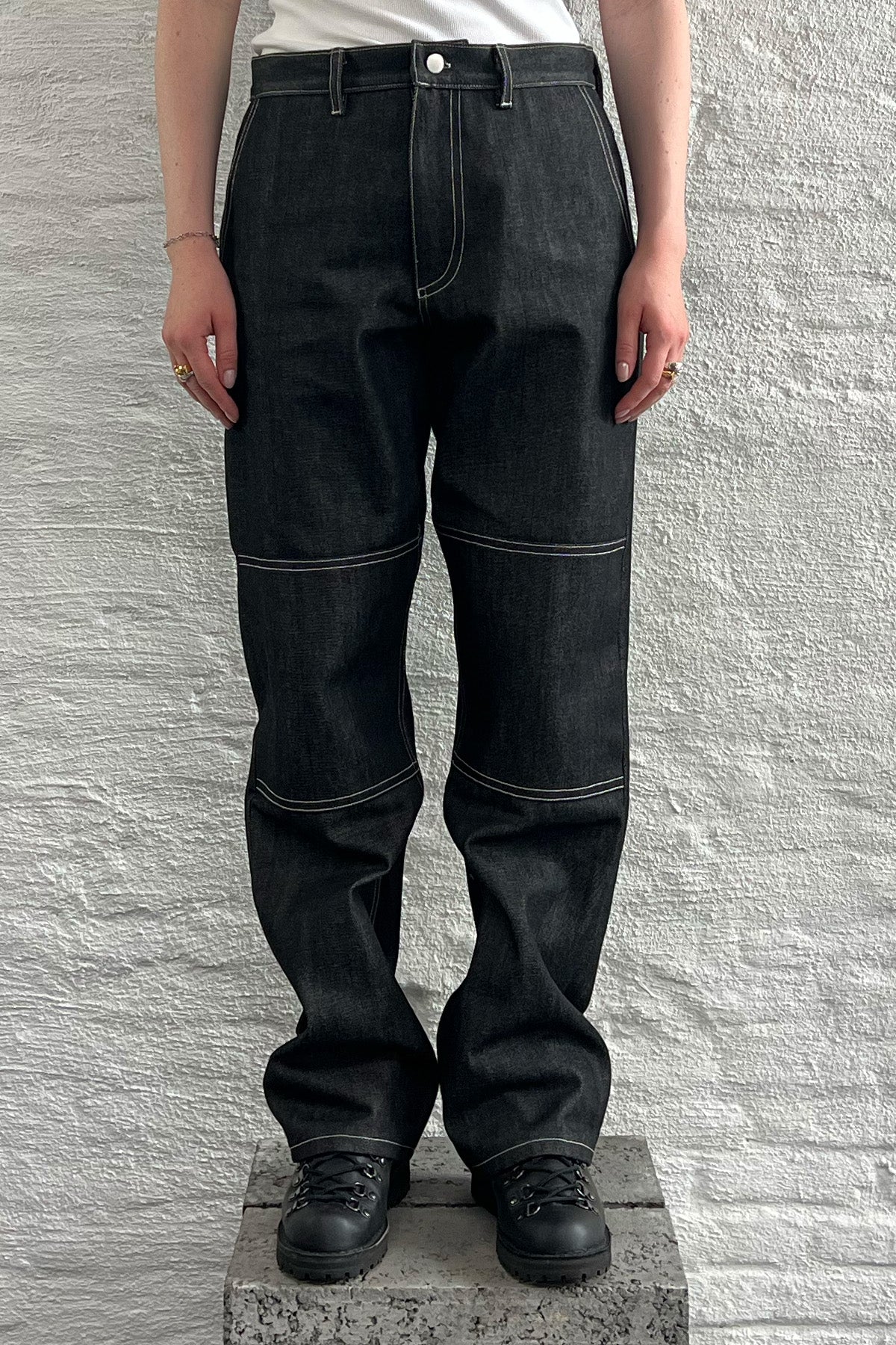 Selvedge denim double knee pants