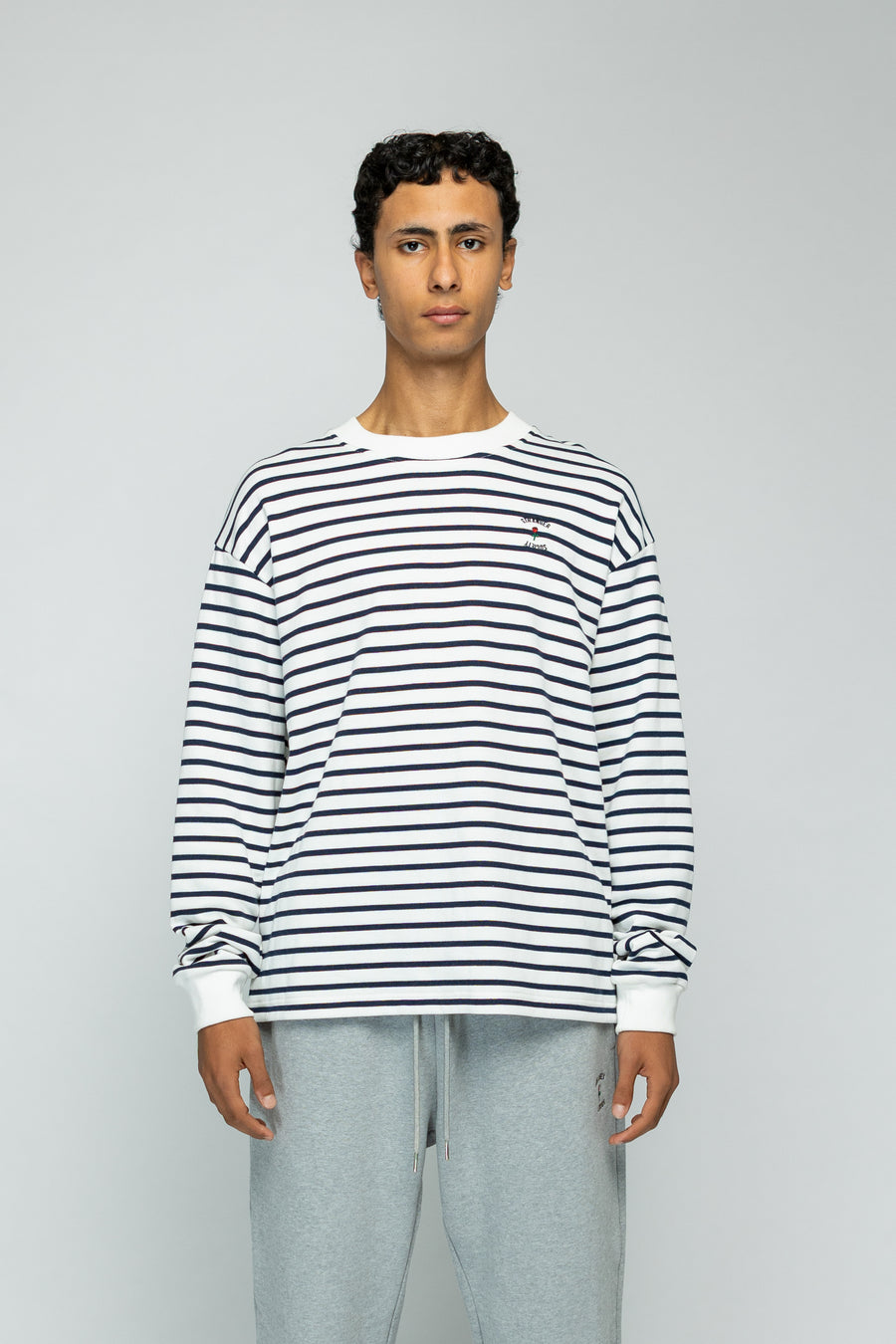 Crew Longsleeve Sweater - Striped Black/White NEW!