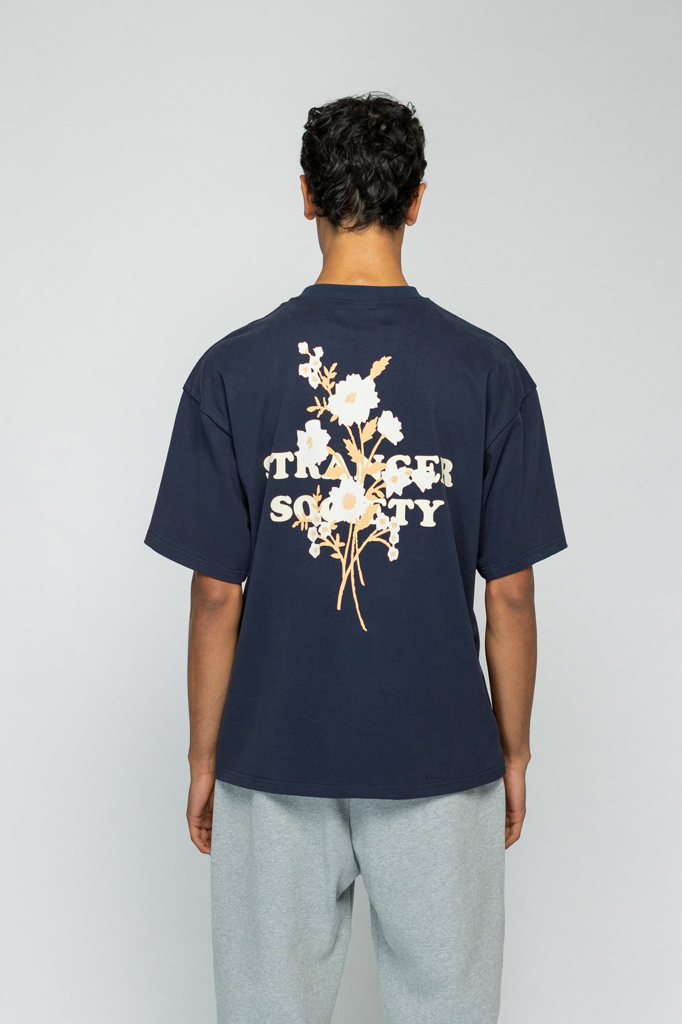 Bold Bouquet Tshirt - Navy