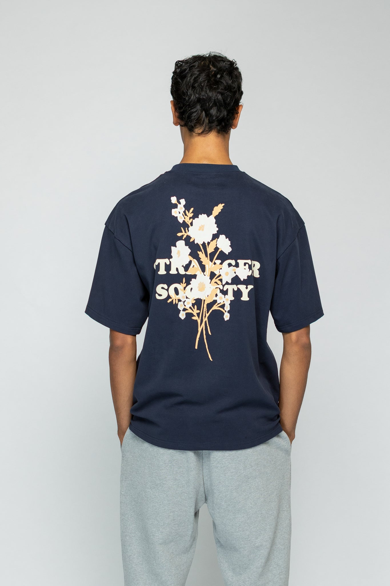 Bold Bouquet Tshirt - Navy