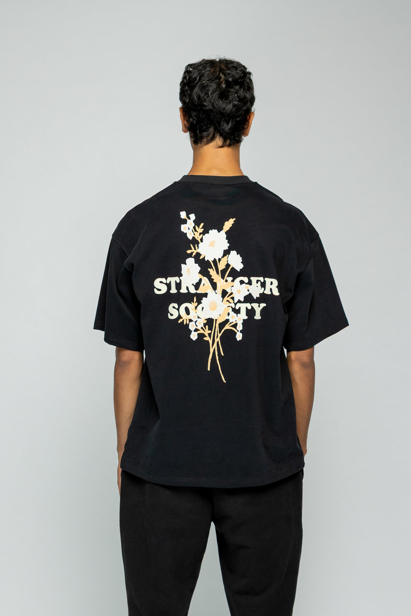 Bold Bouquet Tshirt - Black
