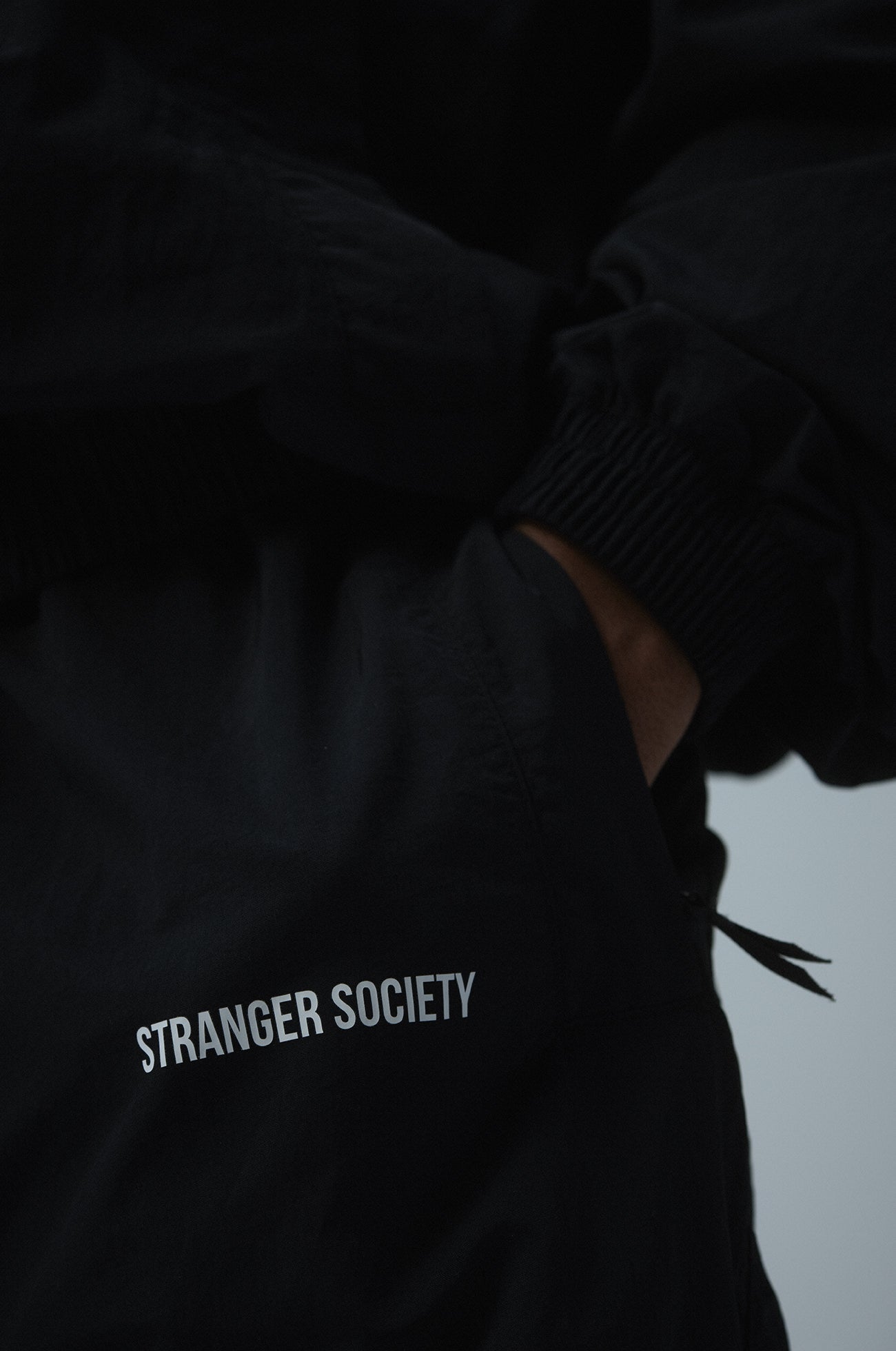 Black Stranger logo nylon tracksuit