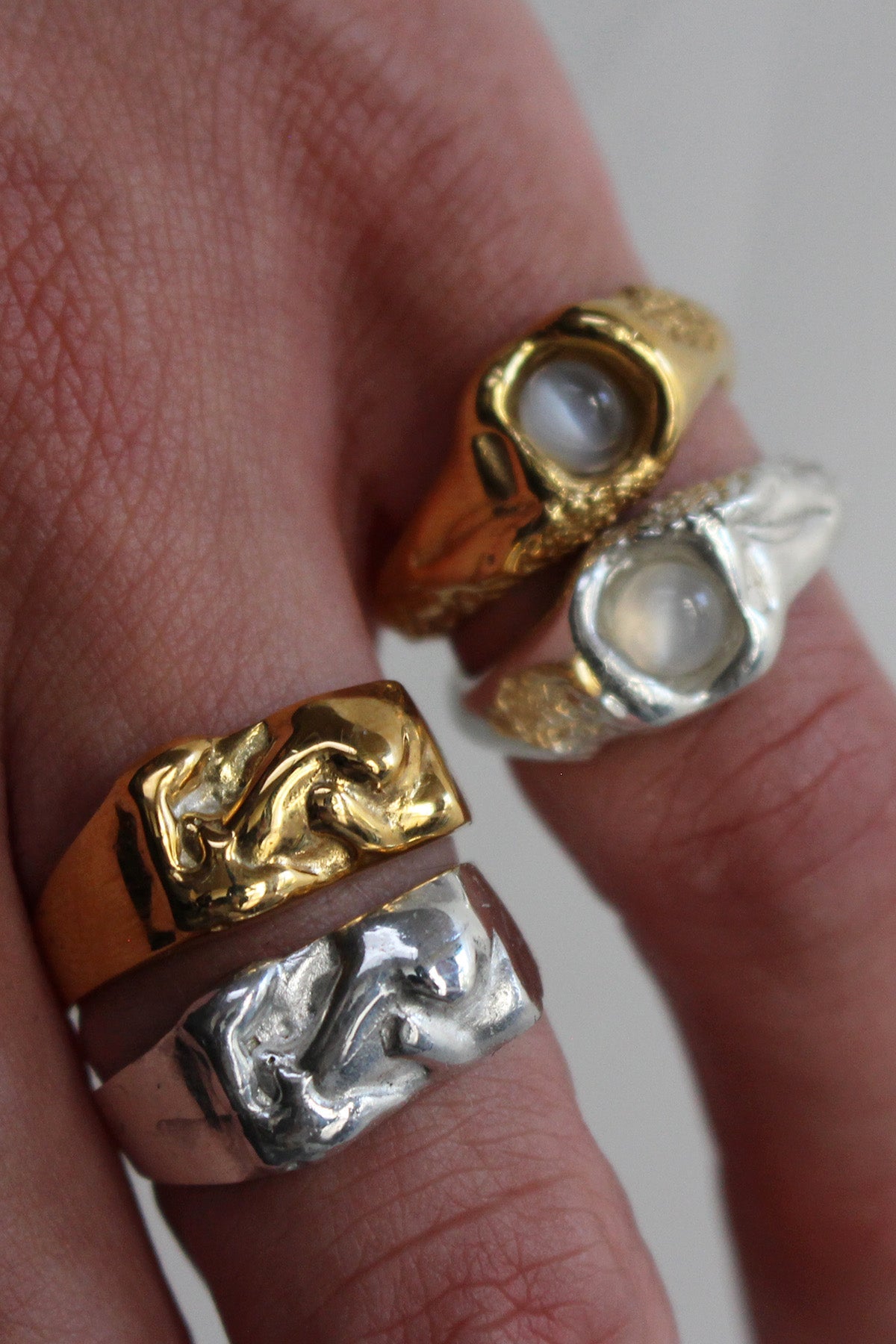 Gold imperfect ring