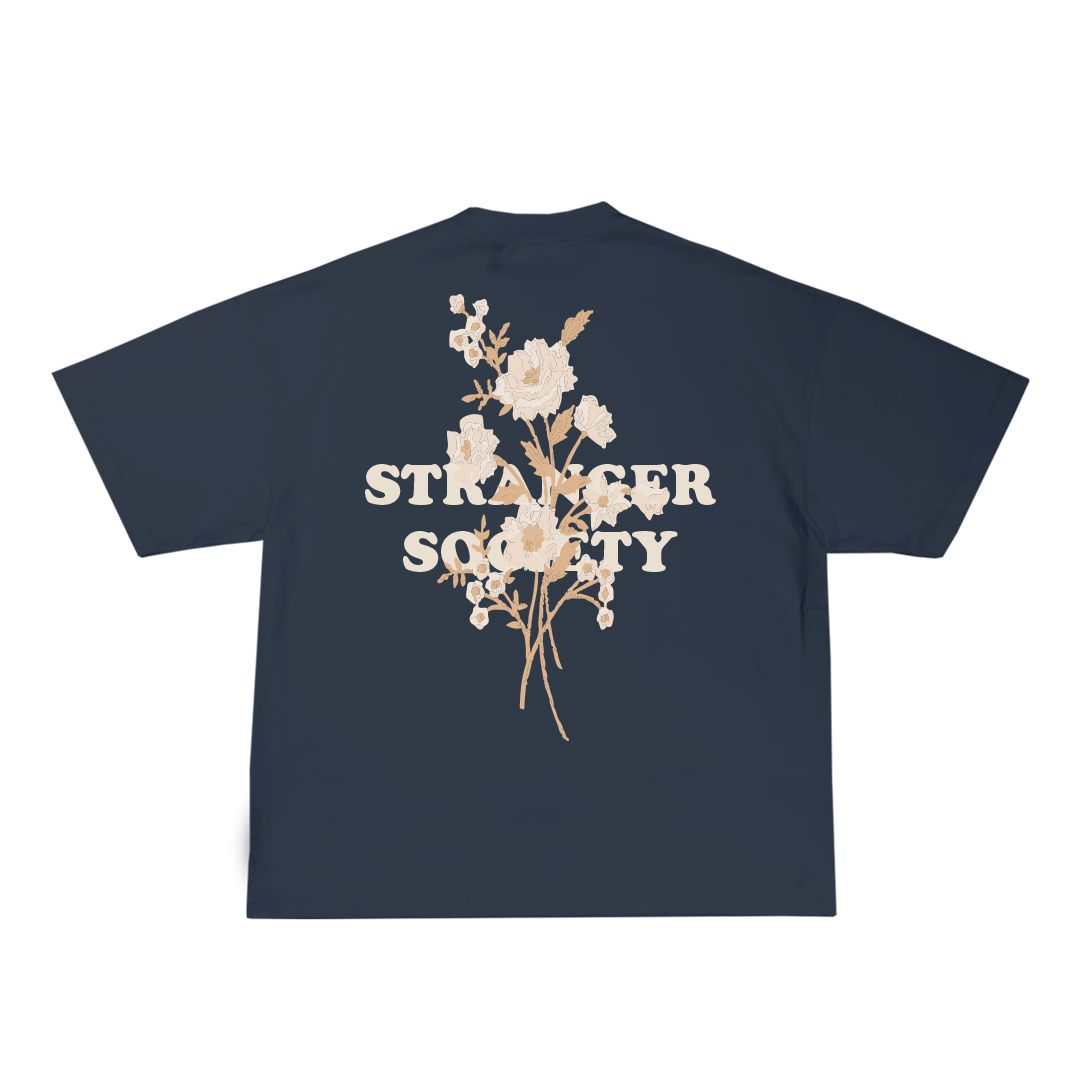 Bold bouquet t-shirt Navy