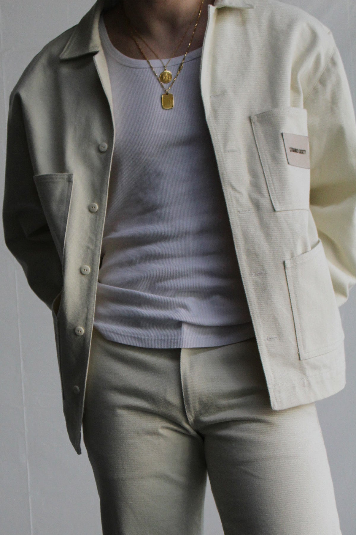 Natural heavy twill jacket