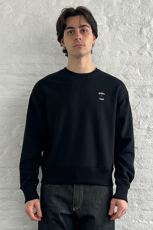Black Crew logo crewneck