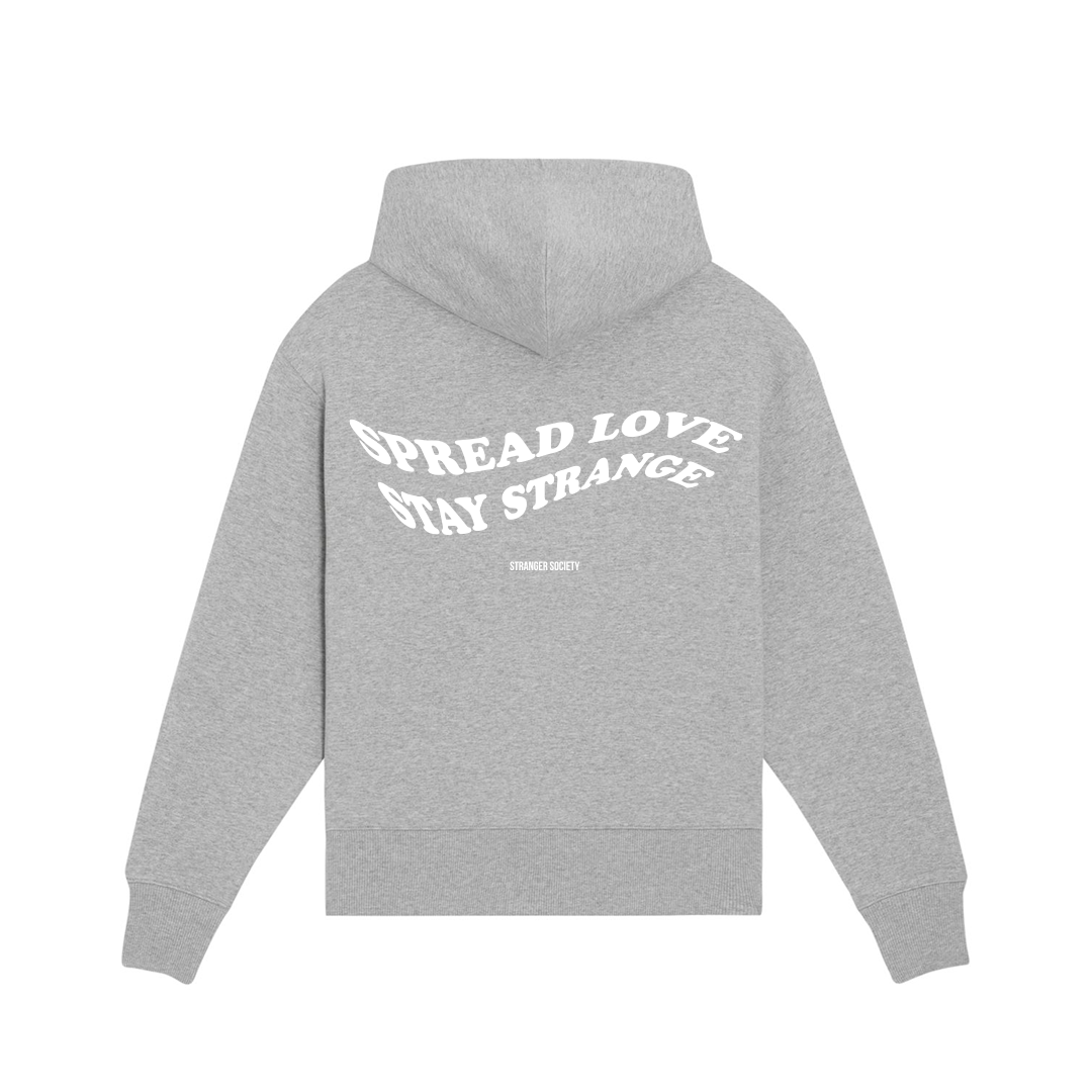 Spread love hoodie Grey