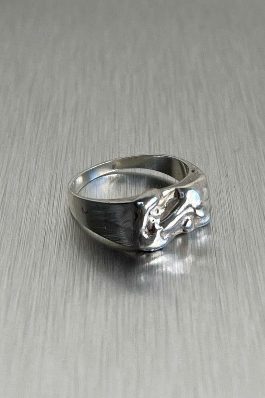 Silver imperfect ring