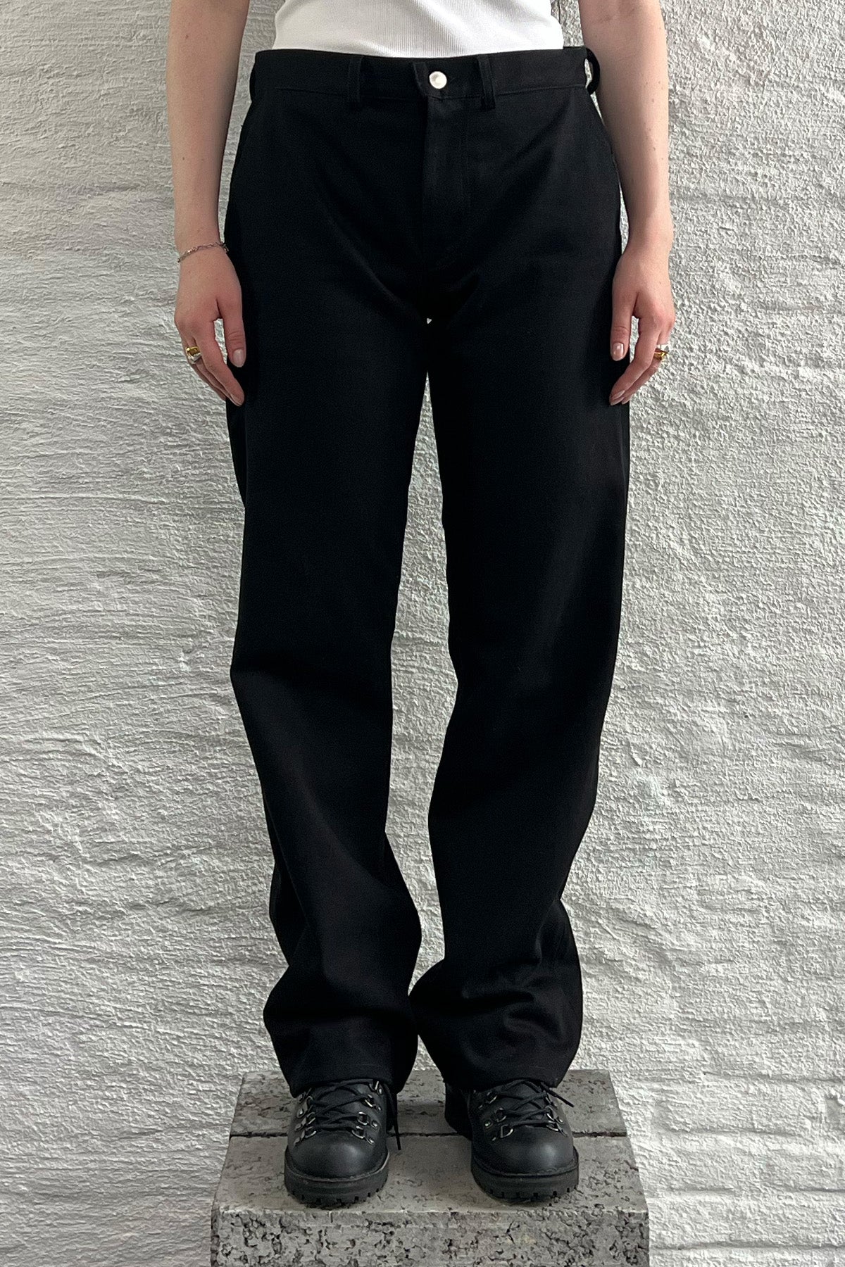 Black heavy twill pants