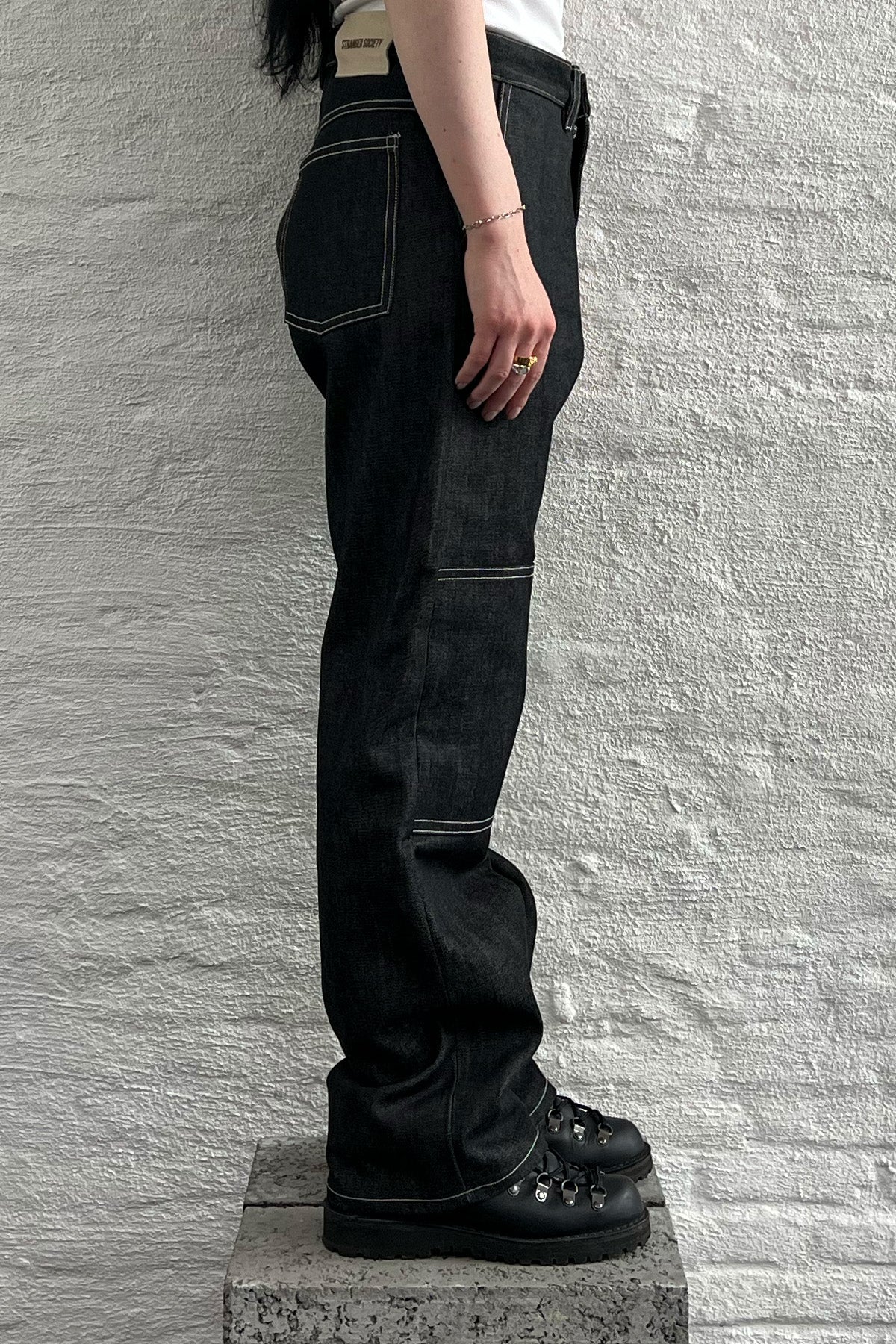 Selvedge denim double knee pants