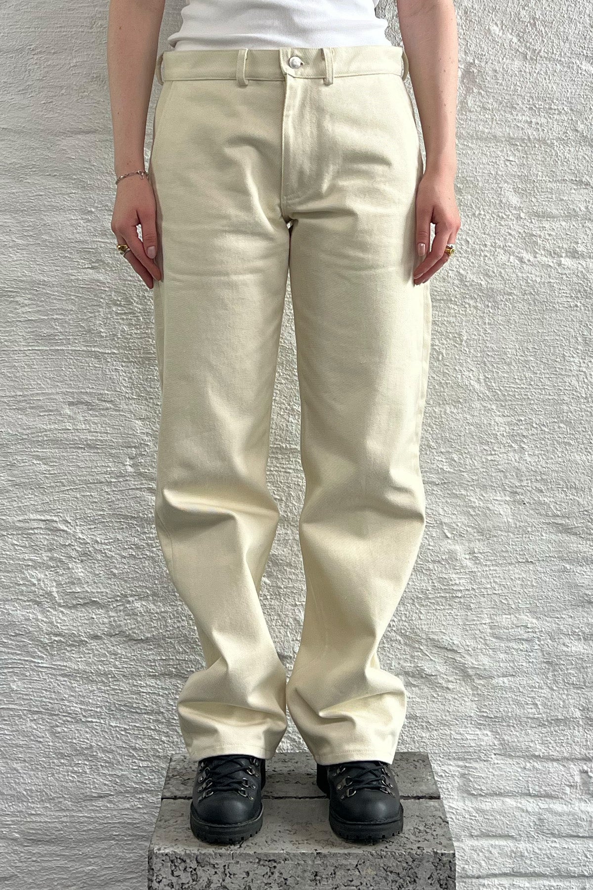 Natural heavy twill pants