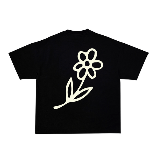 Flower t-shirt Black