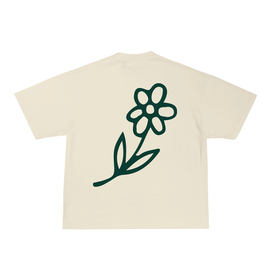 Flower t-shirt Nude